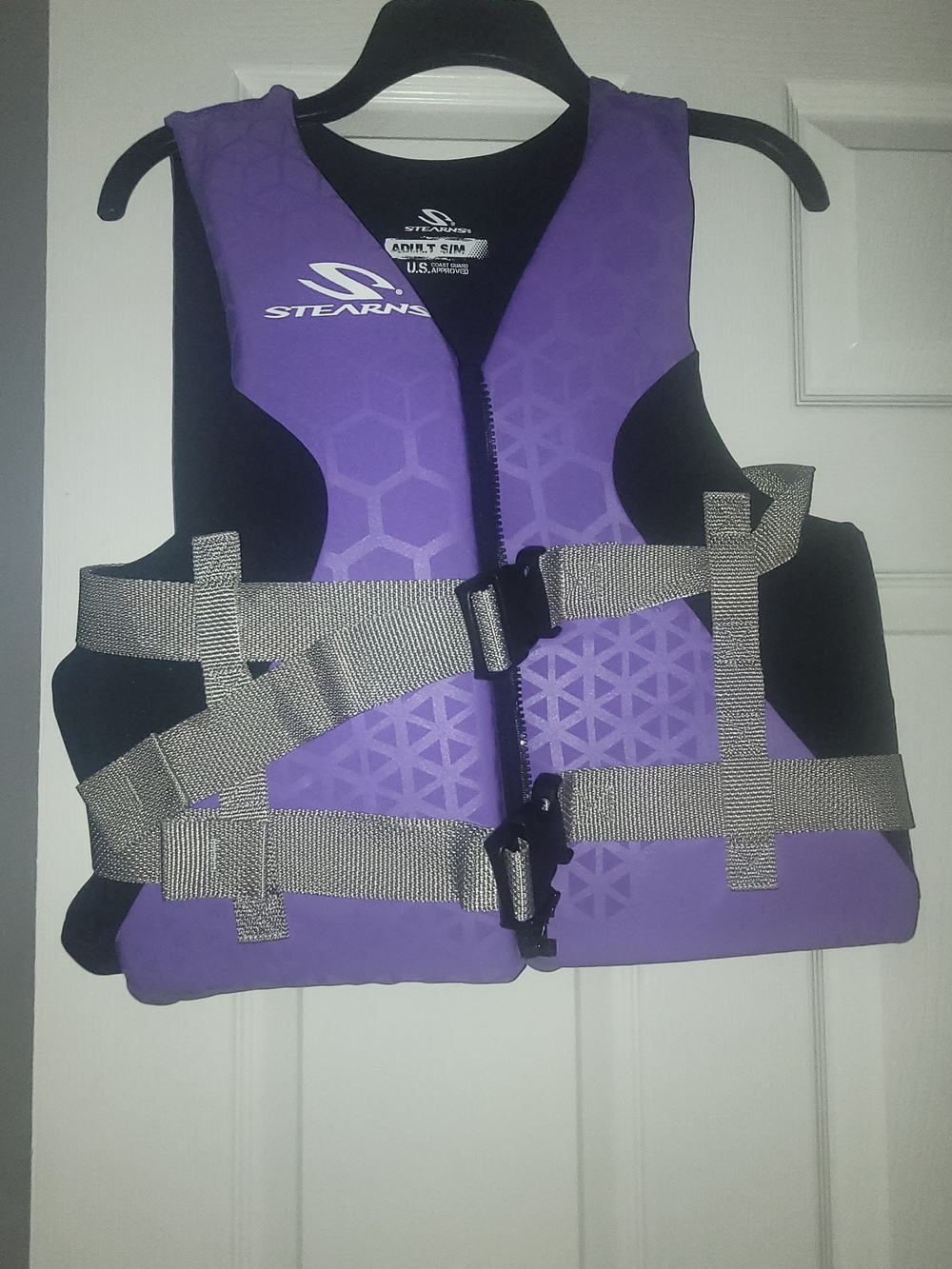 Stearns Adult Life Jacket in Purple with Gray Interior